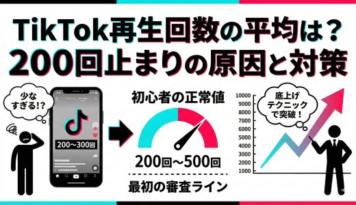 TikTok再生回数の平均は？200回で止まる理由とフォロワー数別の目安を徹底解説
