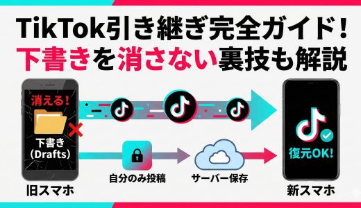 TikTok引き継ぎ完全ガイド！機種変更で失敗しない手順と下書きの残し方